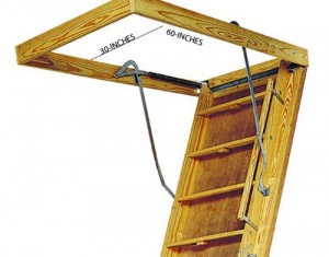 Louisville attic ladder dimensions